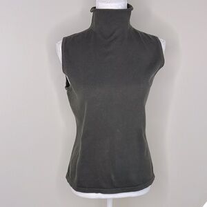 Style & Co Dark Gray Sleeveless Turtleneck Top - Medium
